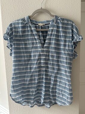 Pilcro Ruffle Sleeve Blouse